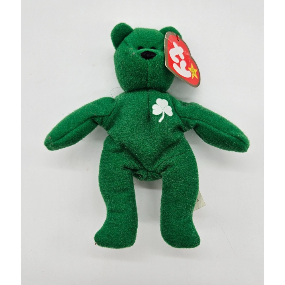 Ty Beanie Baby Erin the Bear Shamrock St Patricks Day Green Plush Toy NWT